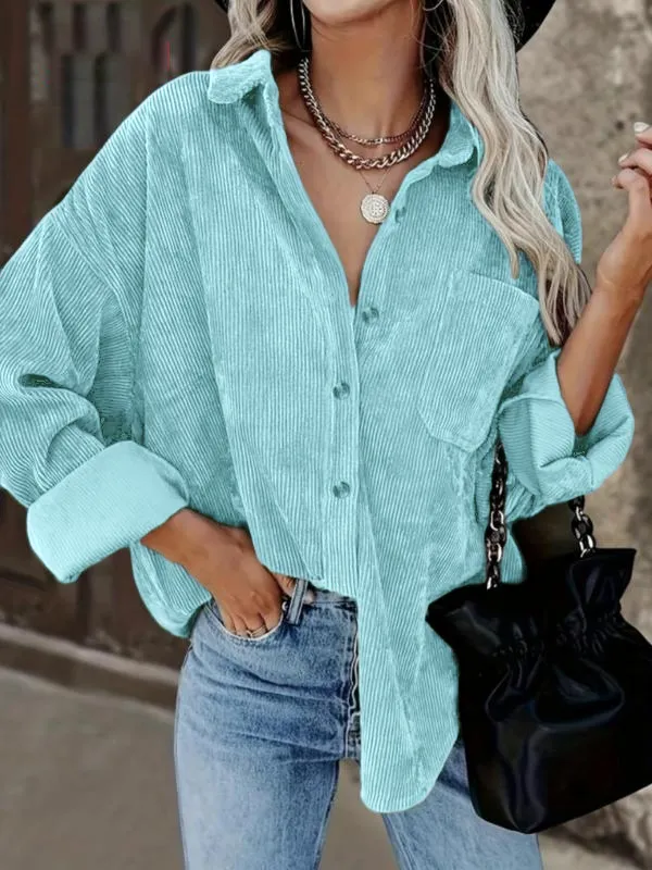 Women’s Casual Long Sleeve Collared Blouse