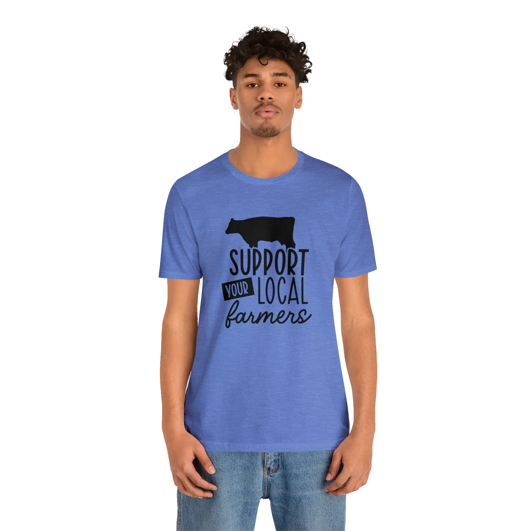 Support Farmers Cattle Unisex Jersey Short Sleeve Tee