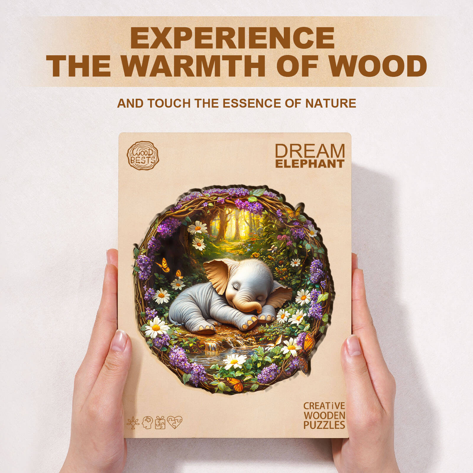 Dream Elephant Wooden Jigsaw Puzzle