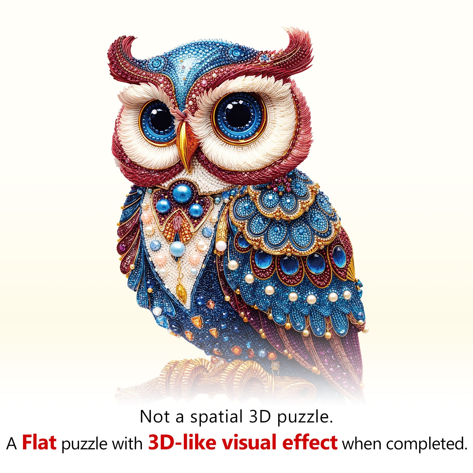 Gem Owl Wooden Jigsaw Puzzle
