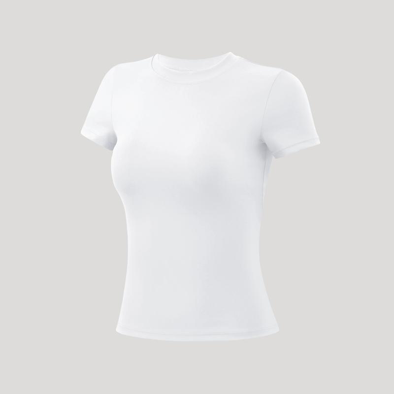 💪 Women’s Slim Fit Athletic Tee – Stretchy, Breathable Workout Top