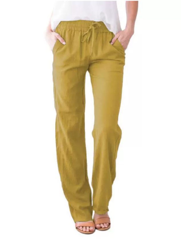 Cotton Regular Fit Casual Plain Pants