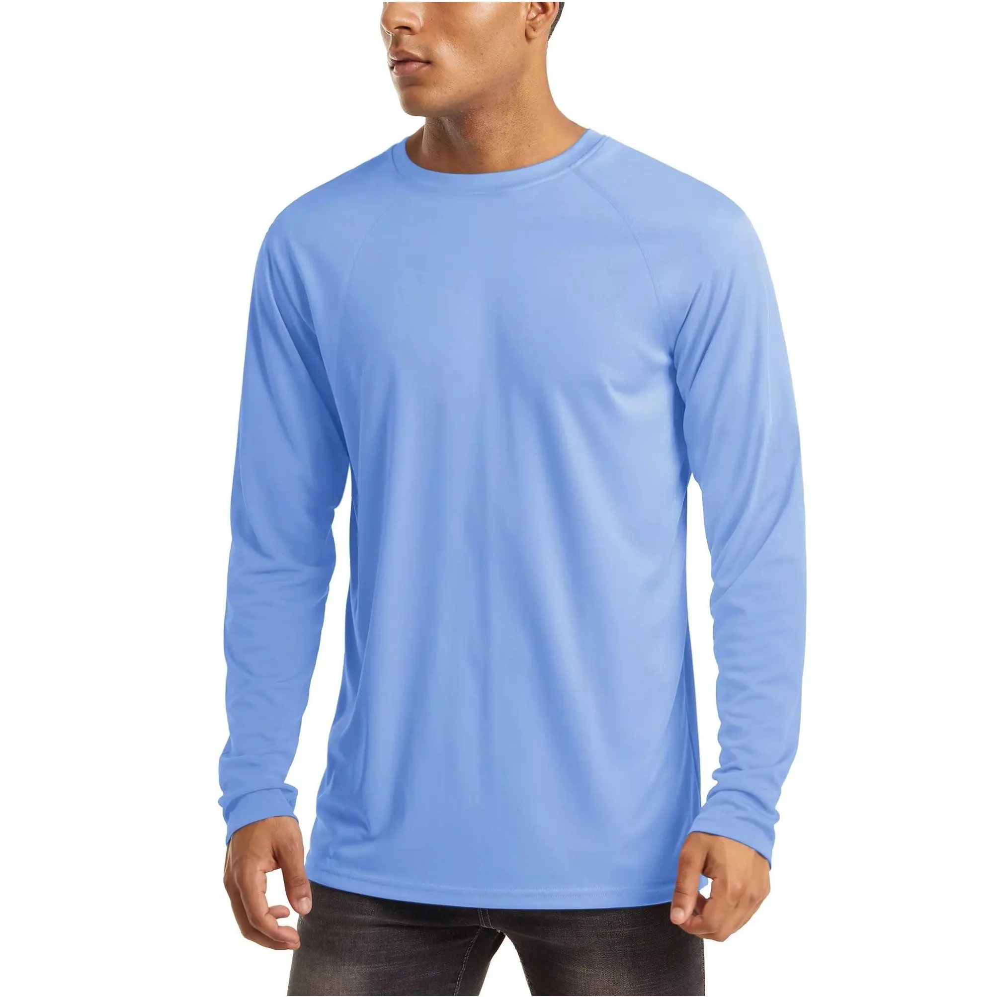 Men's UPF 50+ Long Sleeves Shirts Quick Dry Lightweight Summer Sportswear Tops