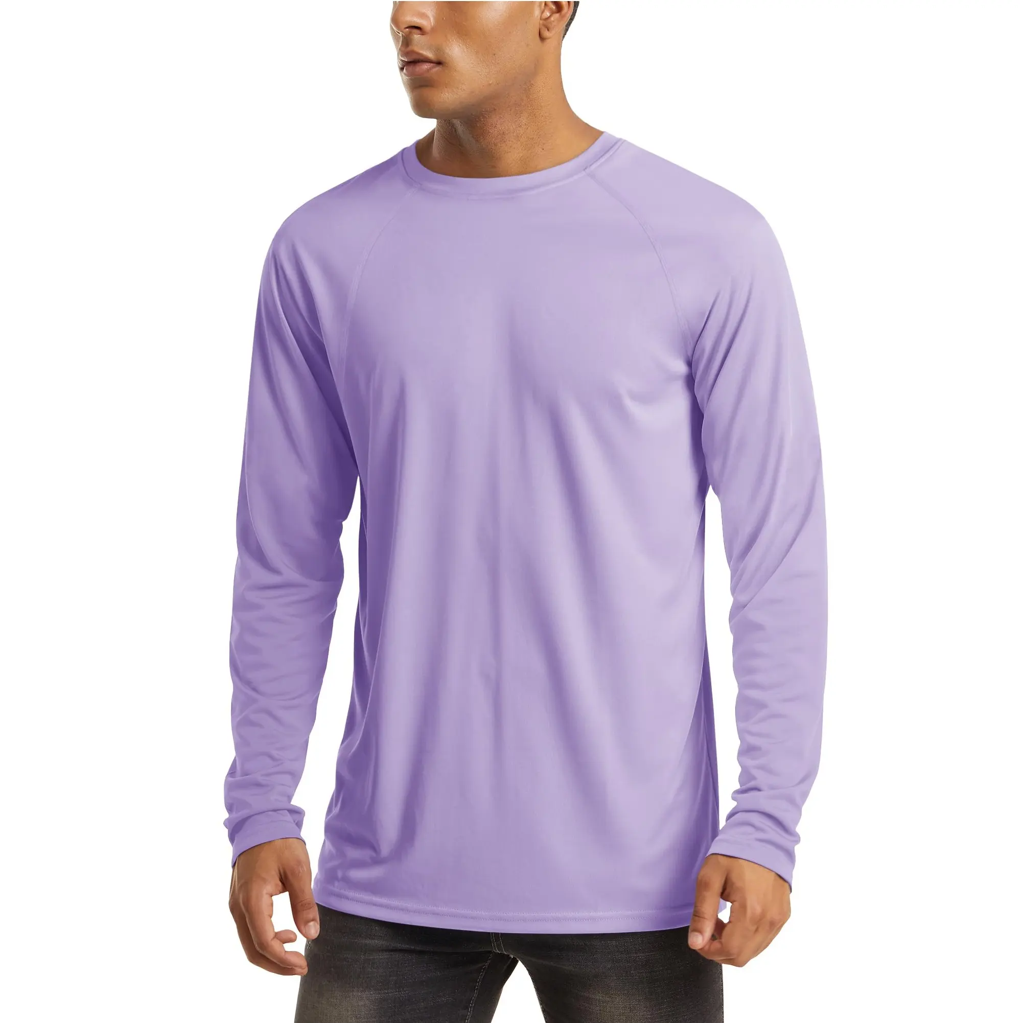 Men's UPF 50+ Long Sleeves Shirts Quick Dry Lightweight Summer Sportswear Tops