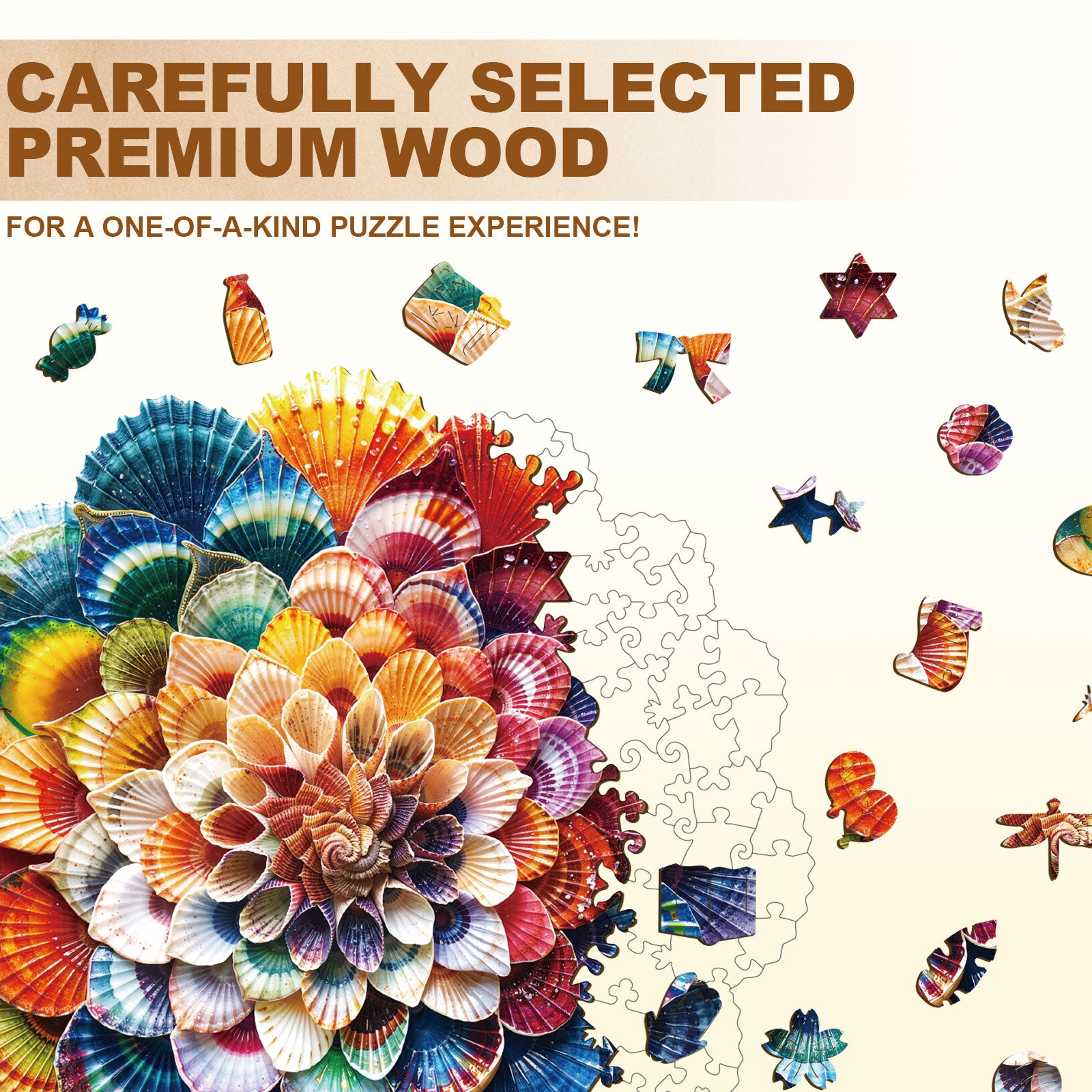 Ocean Mandala Wooden Jigsaw Puzzle