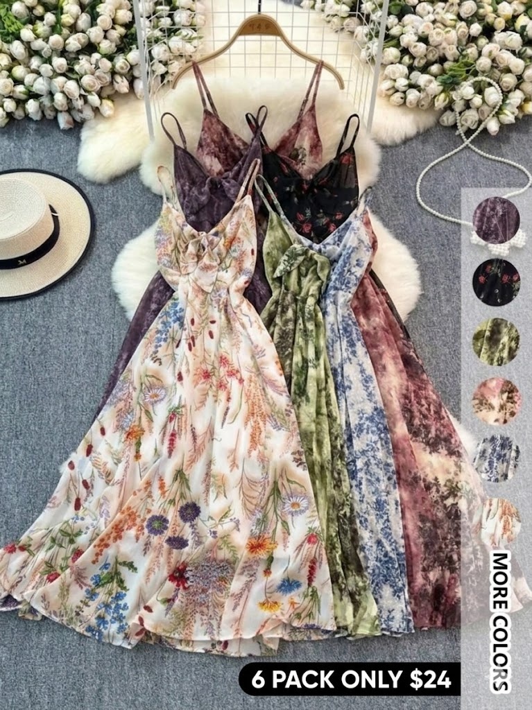 Women's Boho Floral-Print Cami Dress