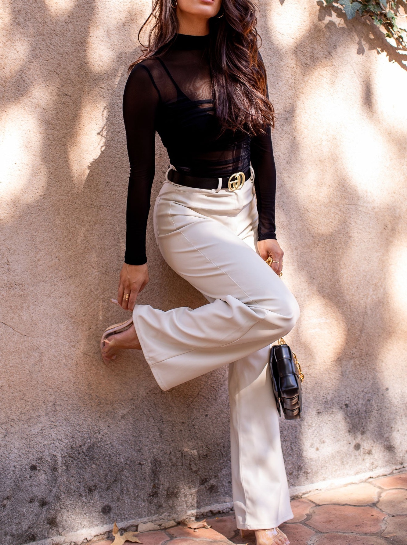 Signature Long-Sleeve Mesh Bodysuit