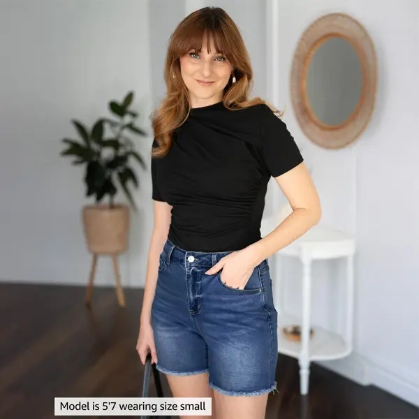 👖 Women’s High-Waisted Stretch Denim Shorts