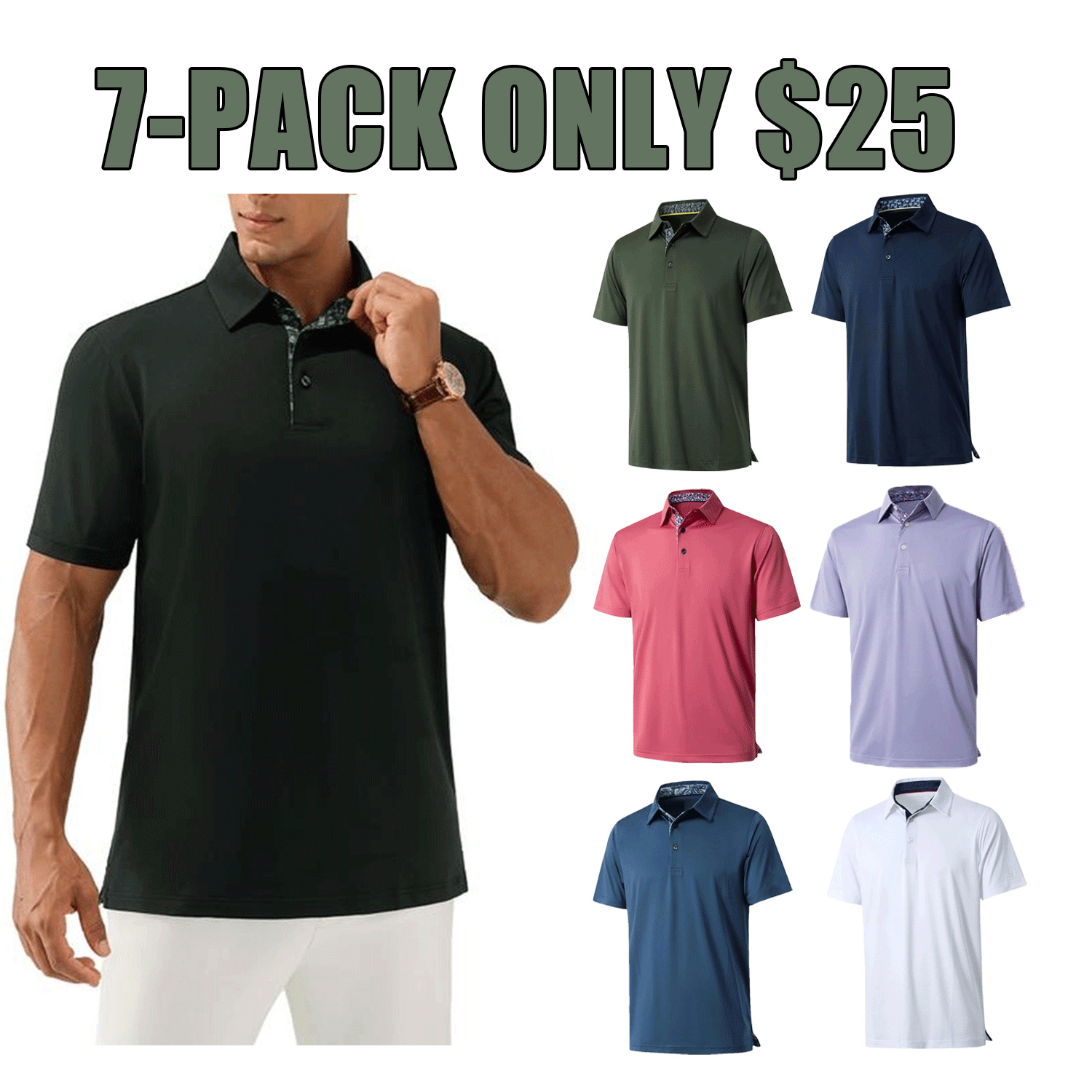 Men’s Classic Cotton Short-Sleeve Polo Shirt