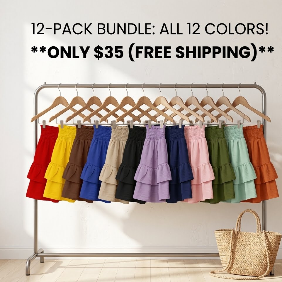 👖👖Women's Ruffle Hem High-Waist Shorts