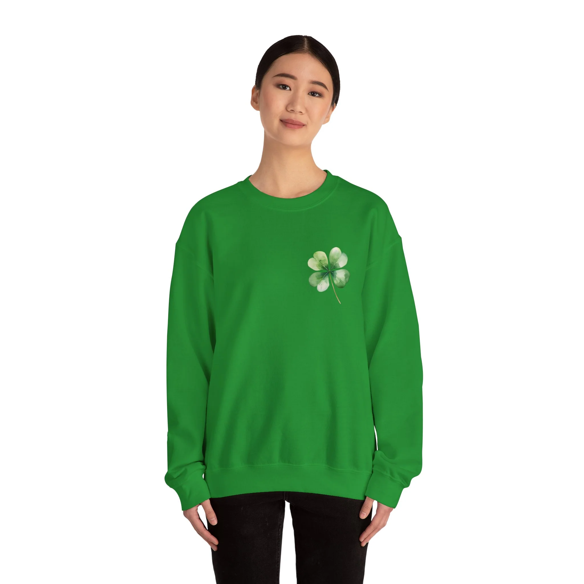 Watercolor Clover Jersey Sweatshirt