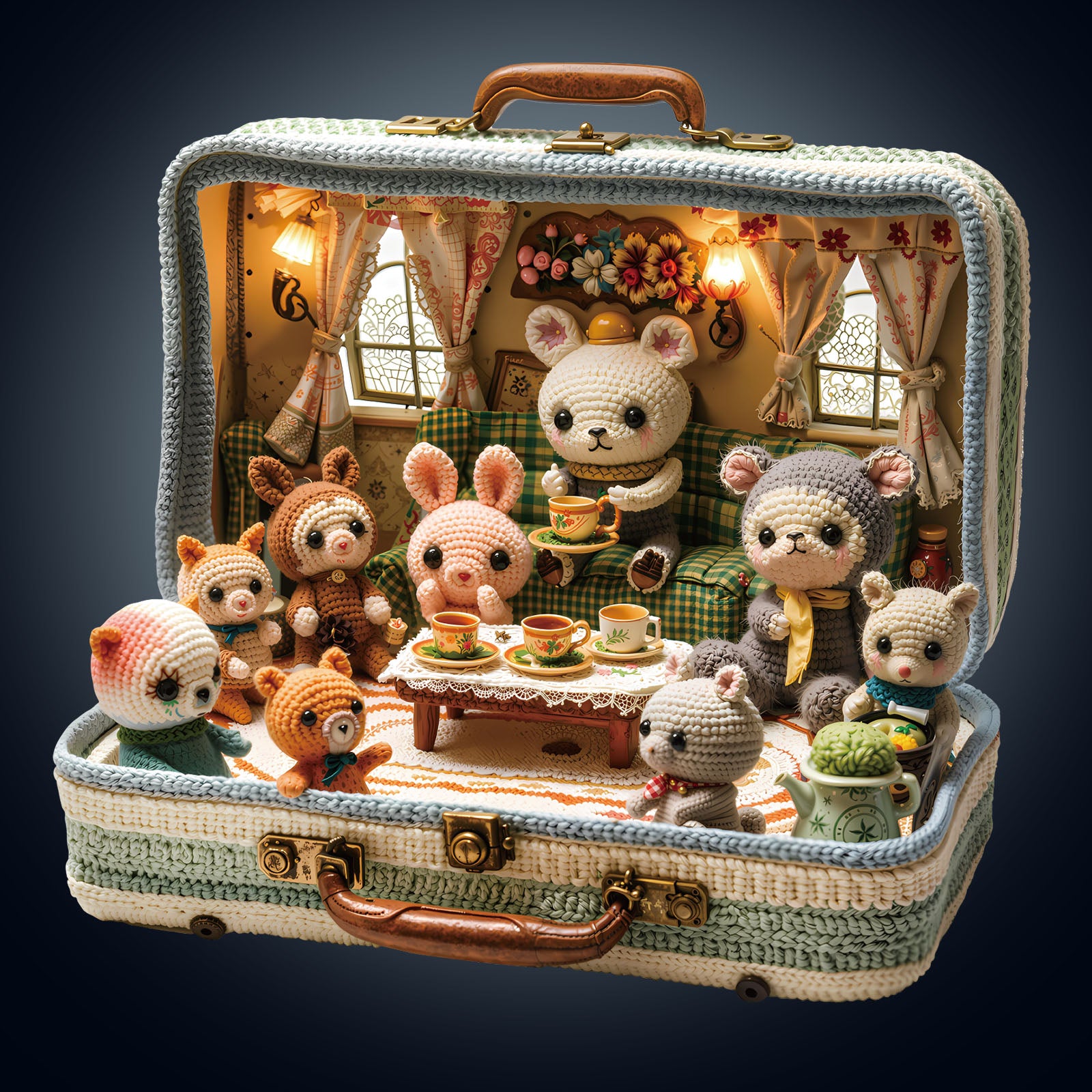 Animal Tea Party Wooden Jigsaw Puzzle