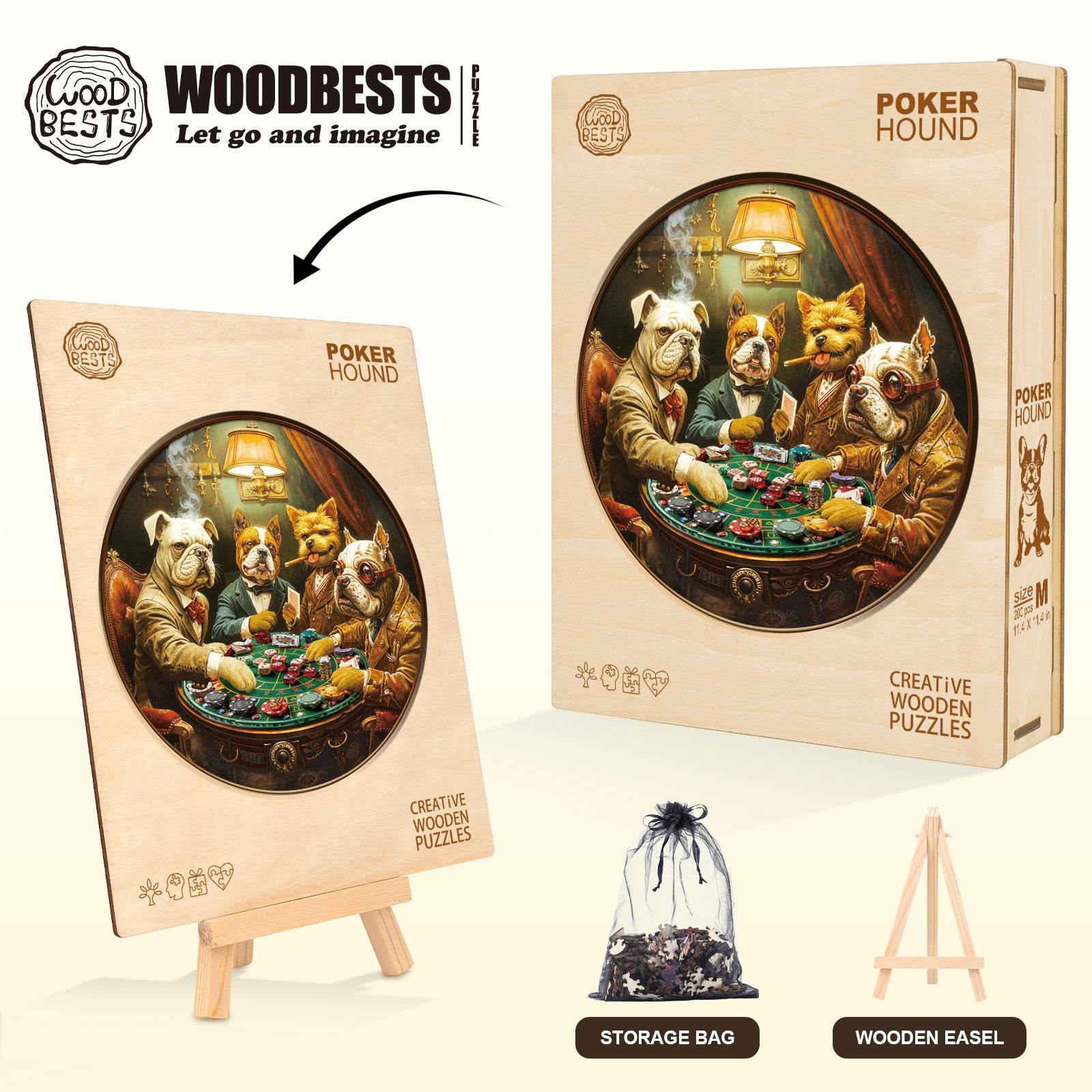 Poker Hound Wooden Jigsaw Puzzle