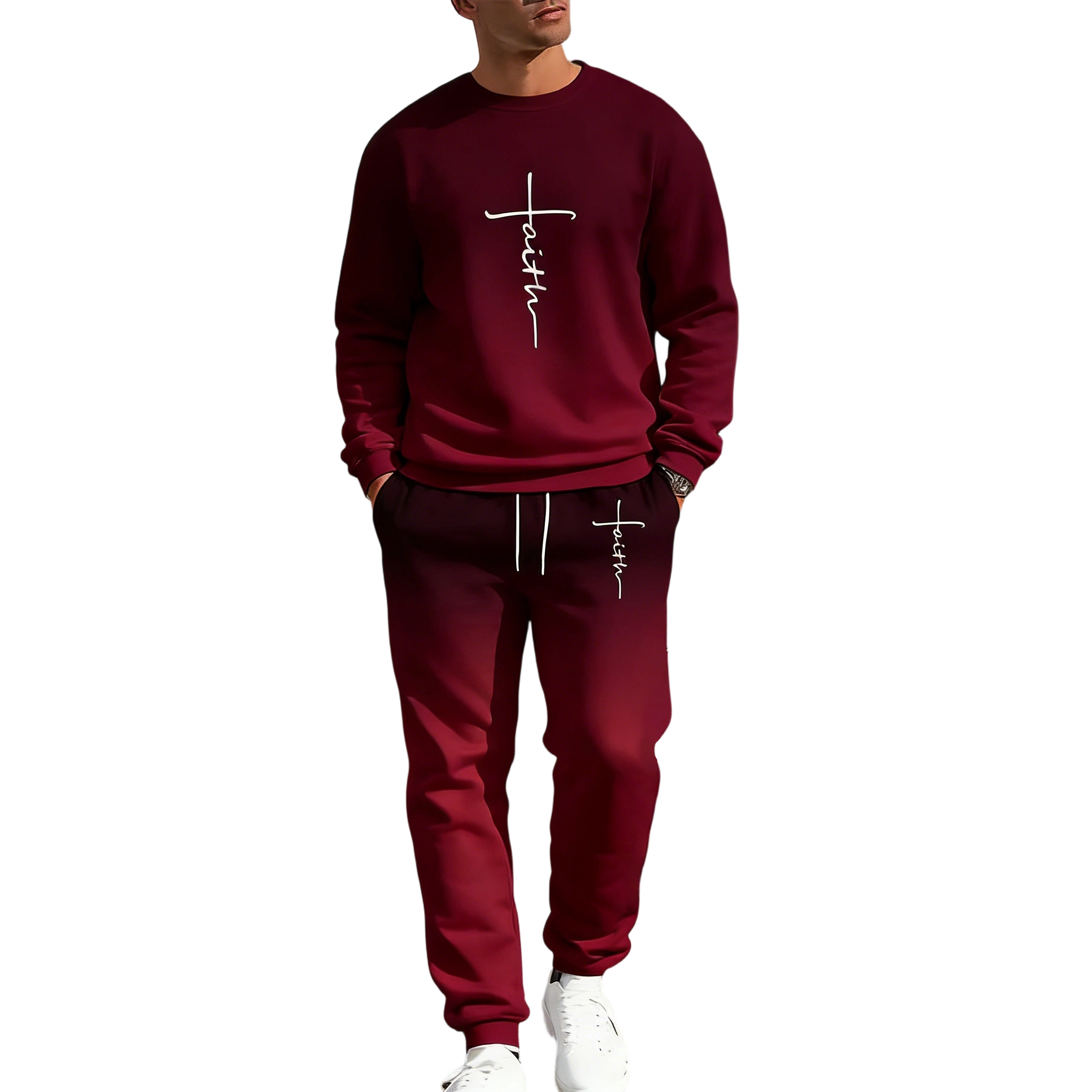 Men’s Casual Long Sleeve Sports Suit Set