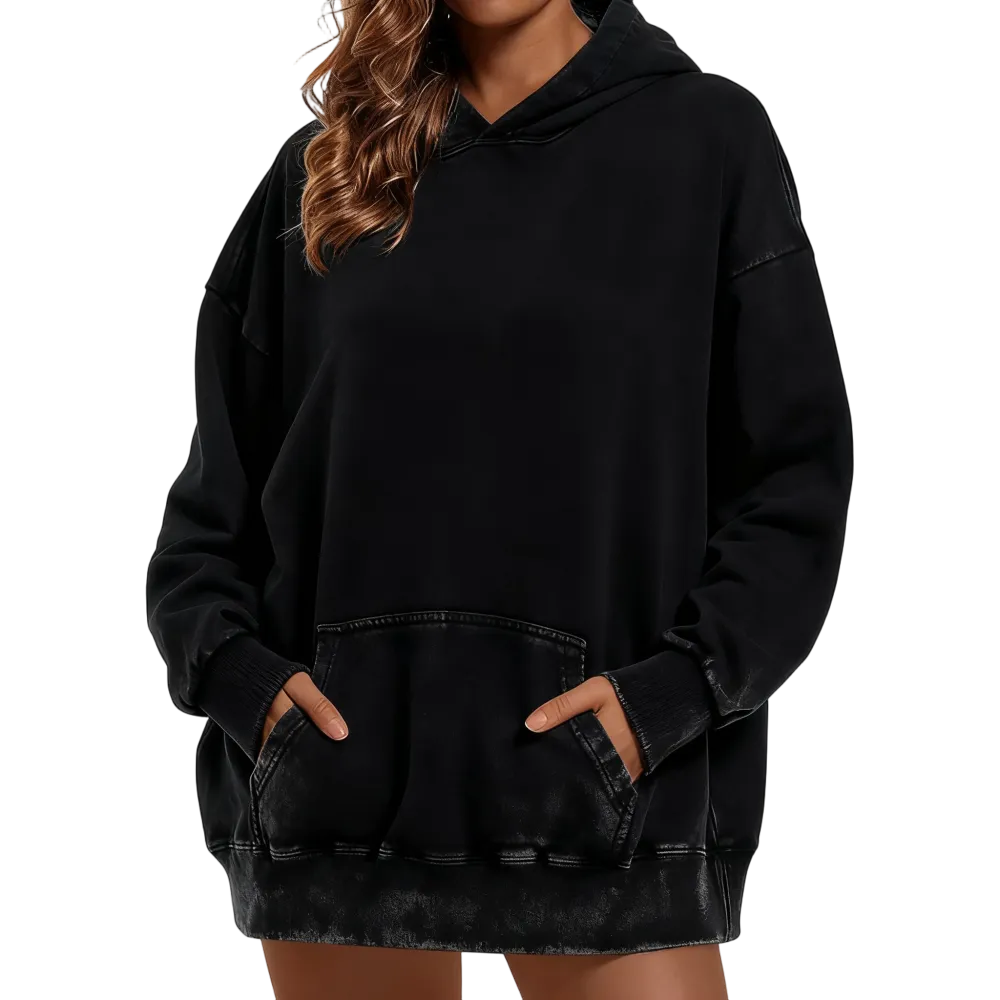 Unisex acid washed hoodie