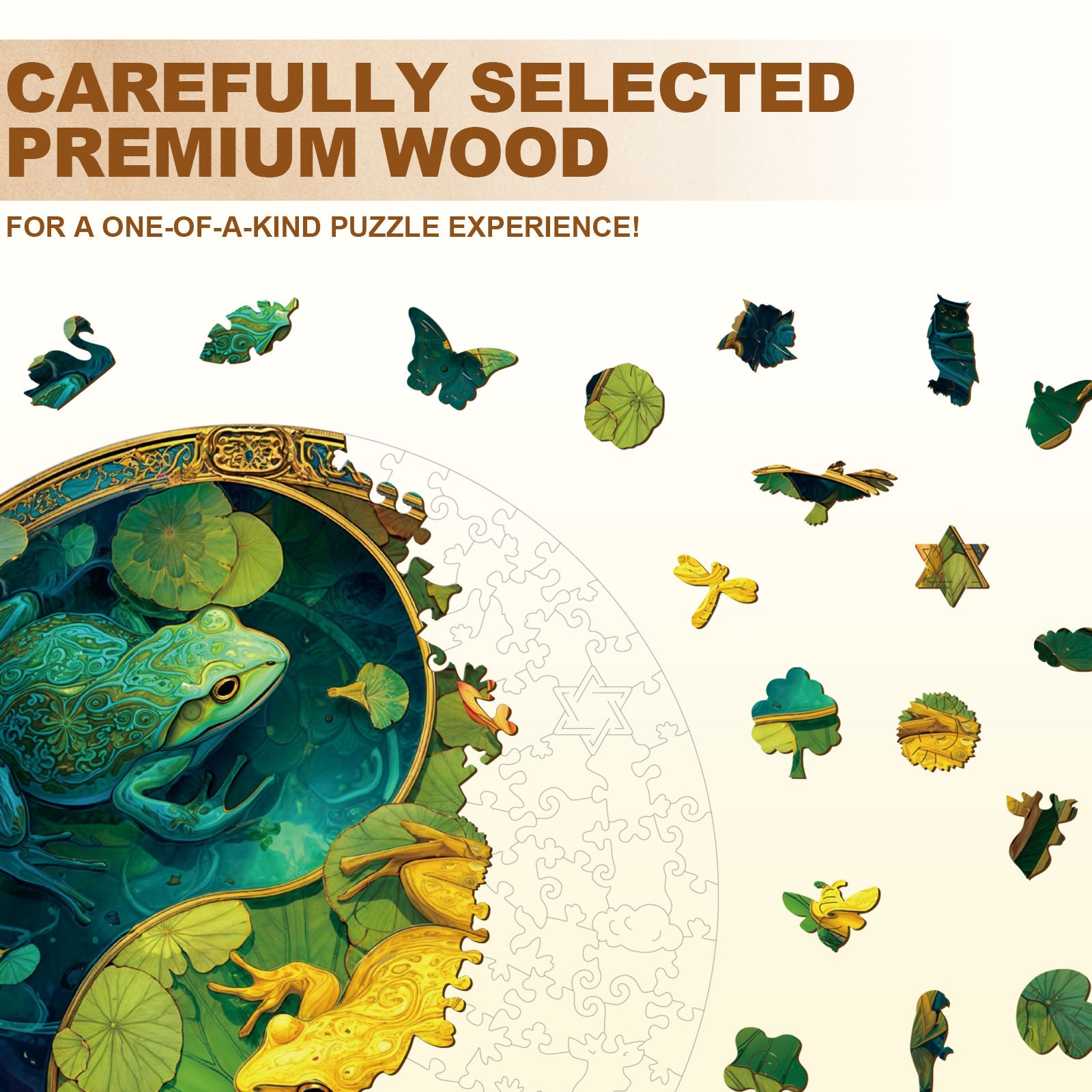 Balance Frogs Wooden Jigsaw Puzzle