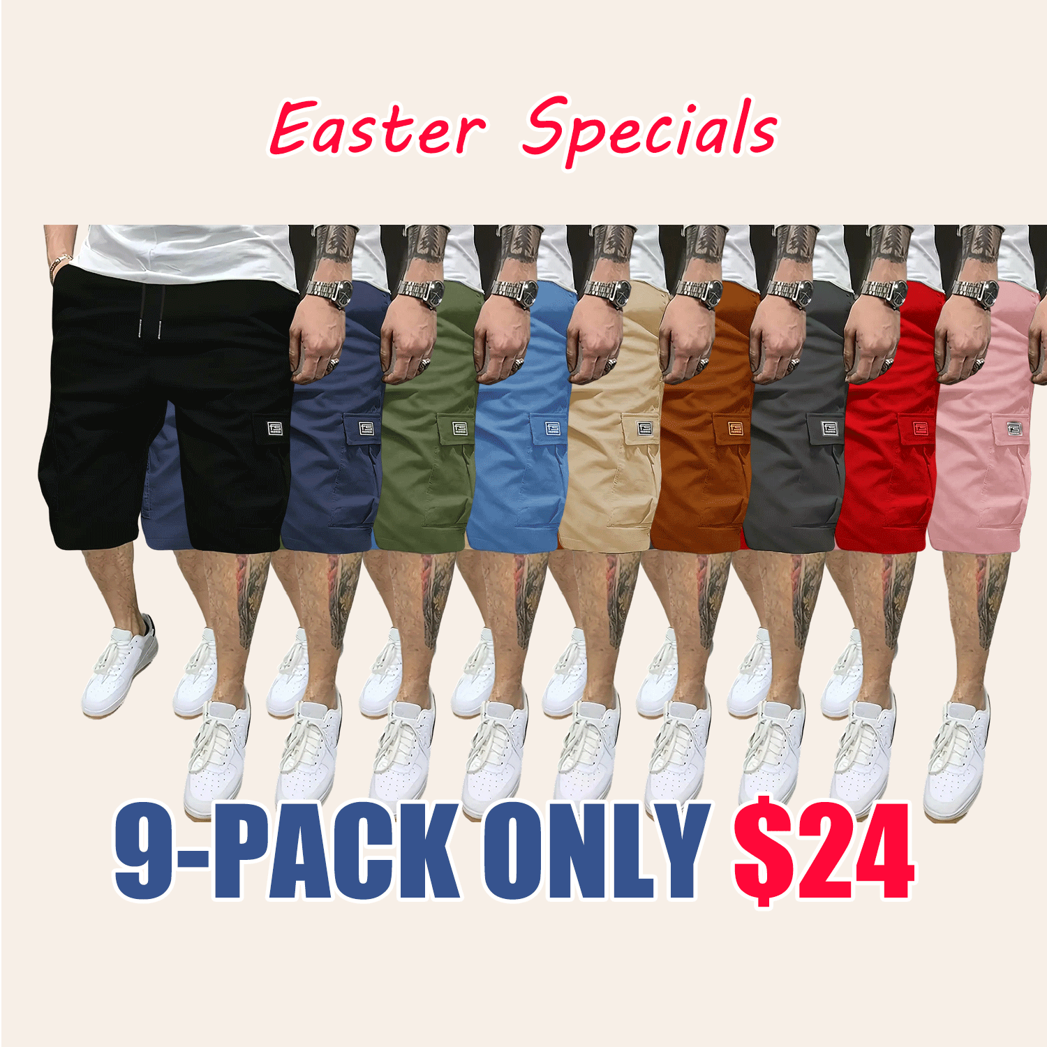 🩳 Men's Casual Summer Shorts – Slanted Pocket Everyday Comfort