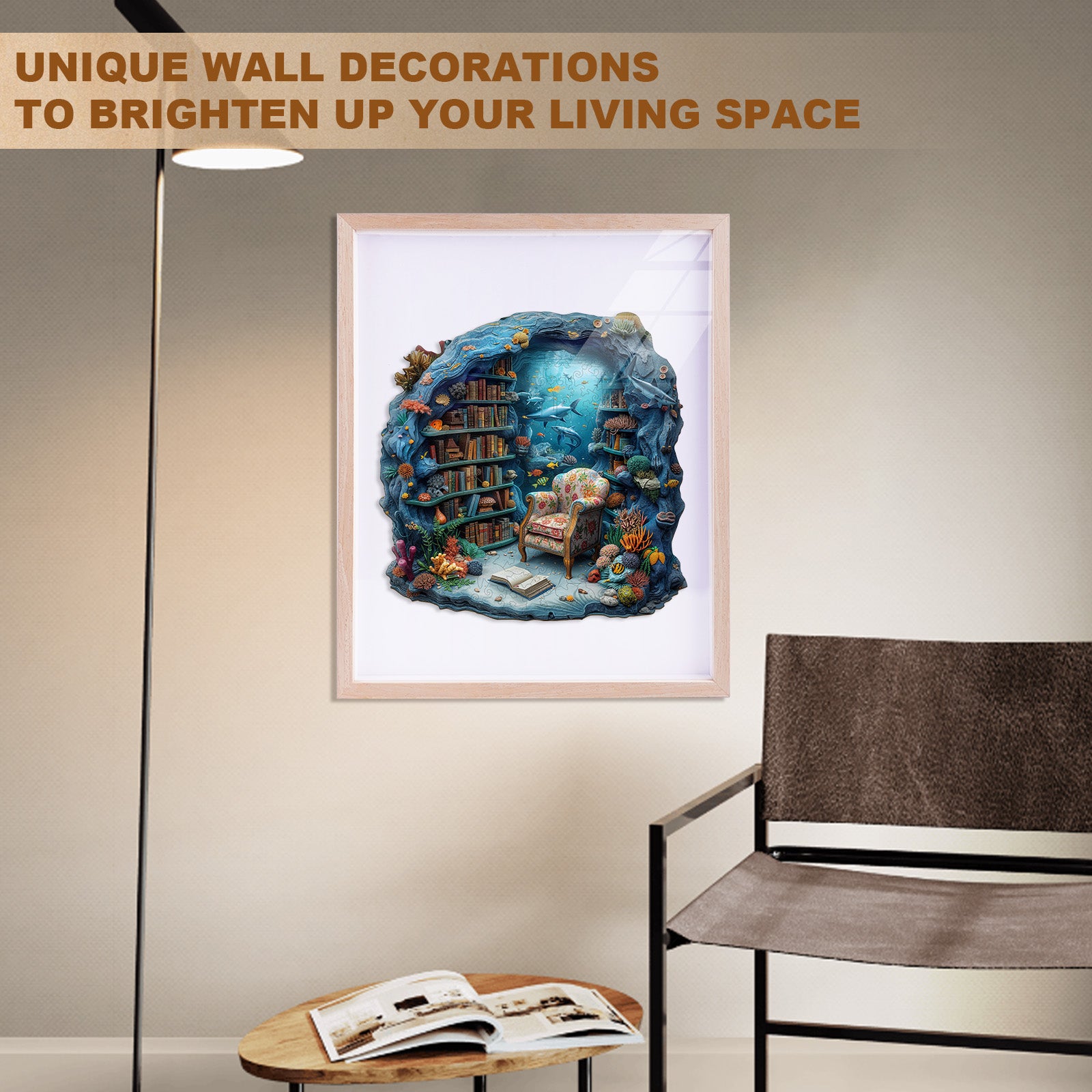 Undersea Book House Wooden Jigsaw Puzzle