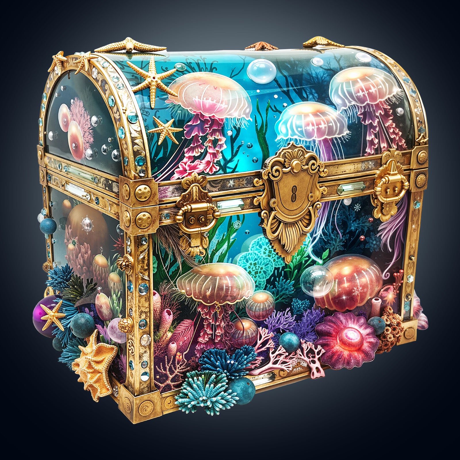 Jellyfish Chest Wooden Jigsaw Puzzle