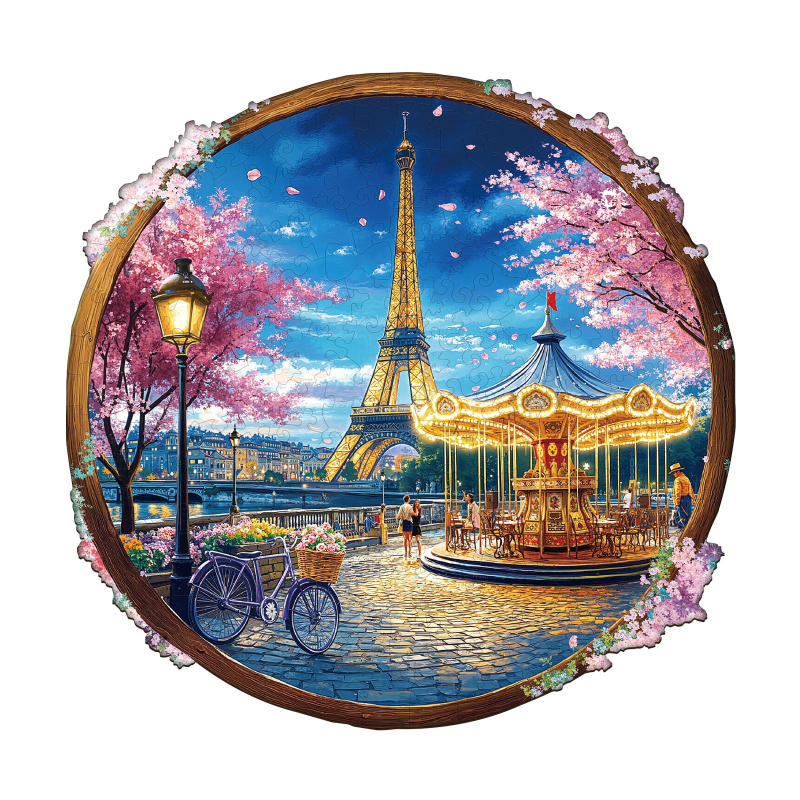 Paris by Night Wooden Jigsaw Puzzle