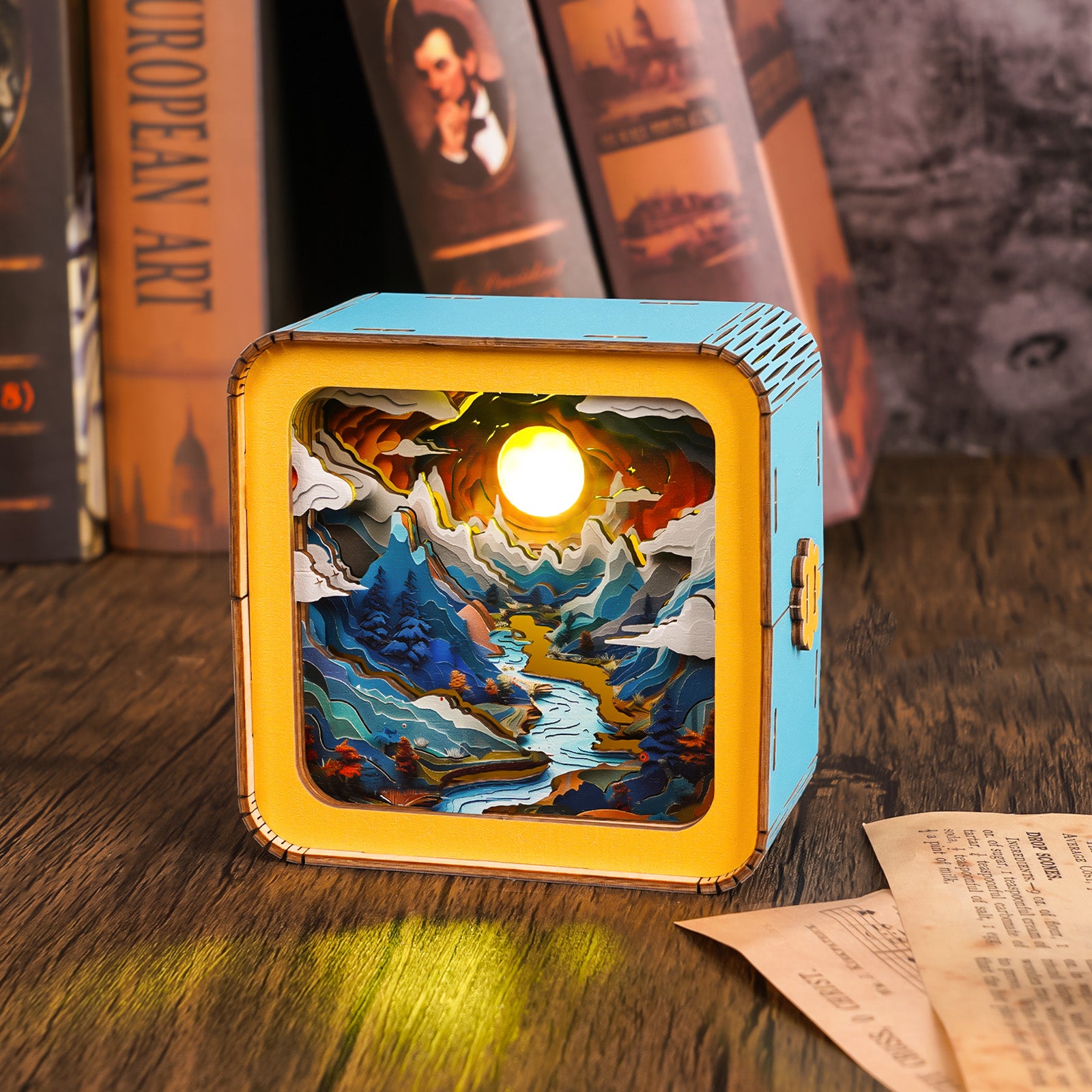 Moonlit Mountain Kit - 3D Wooden Puzzle Night Light