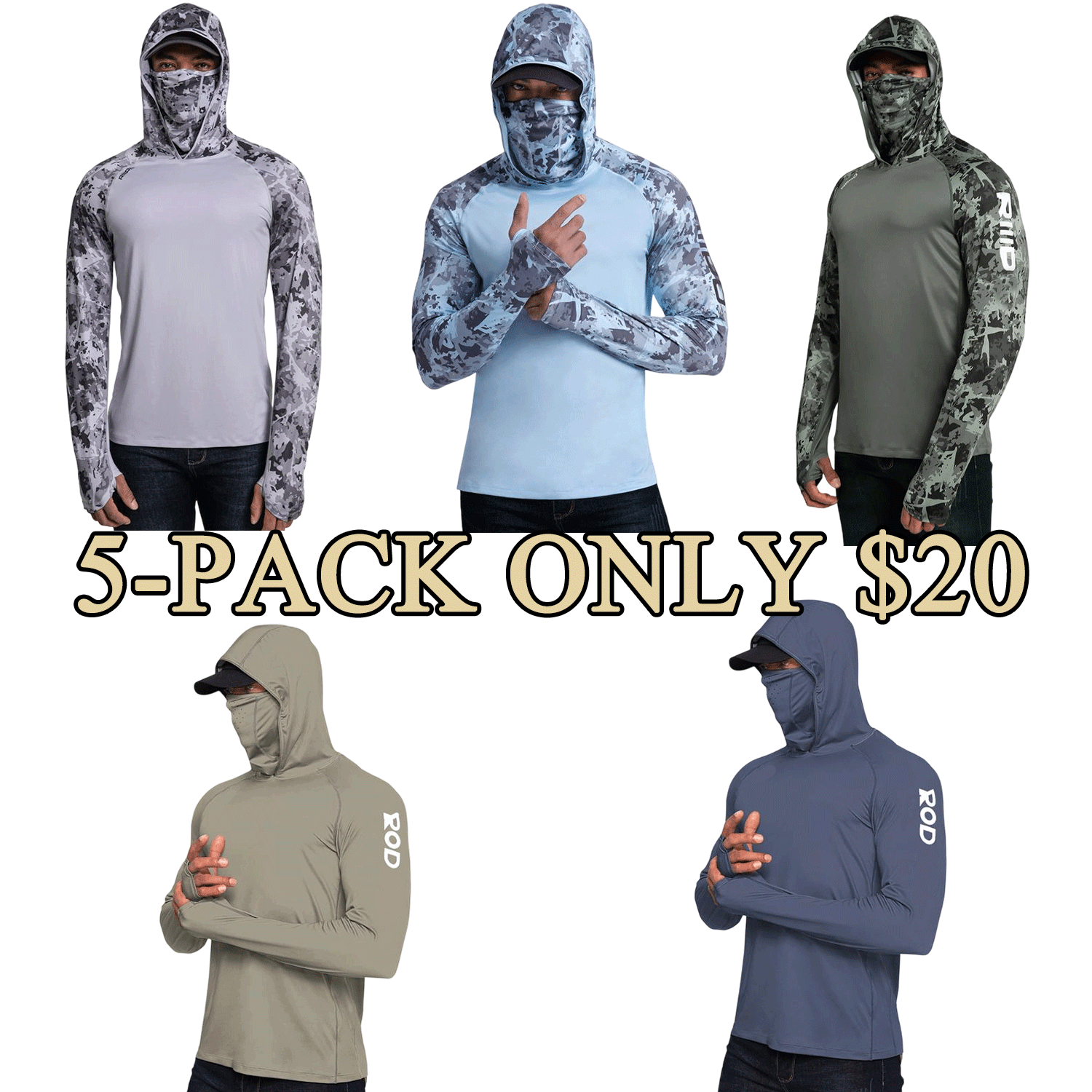 ☀️Men’s UPF 100 Sun Protection Hoodie with UV Detection