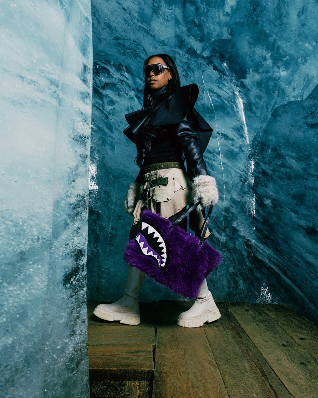 FURZILLA SHARK (PURP) TOTE
