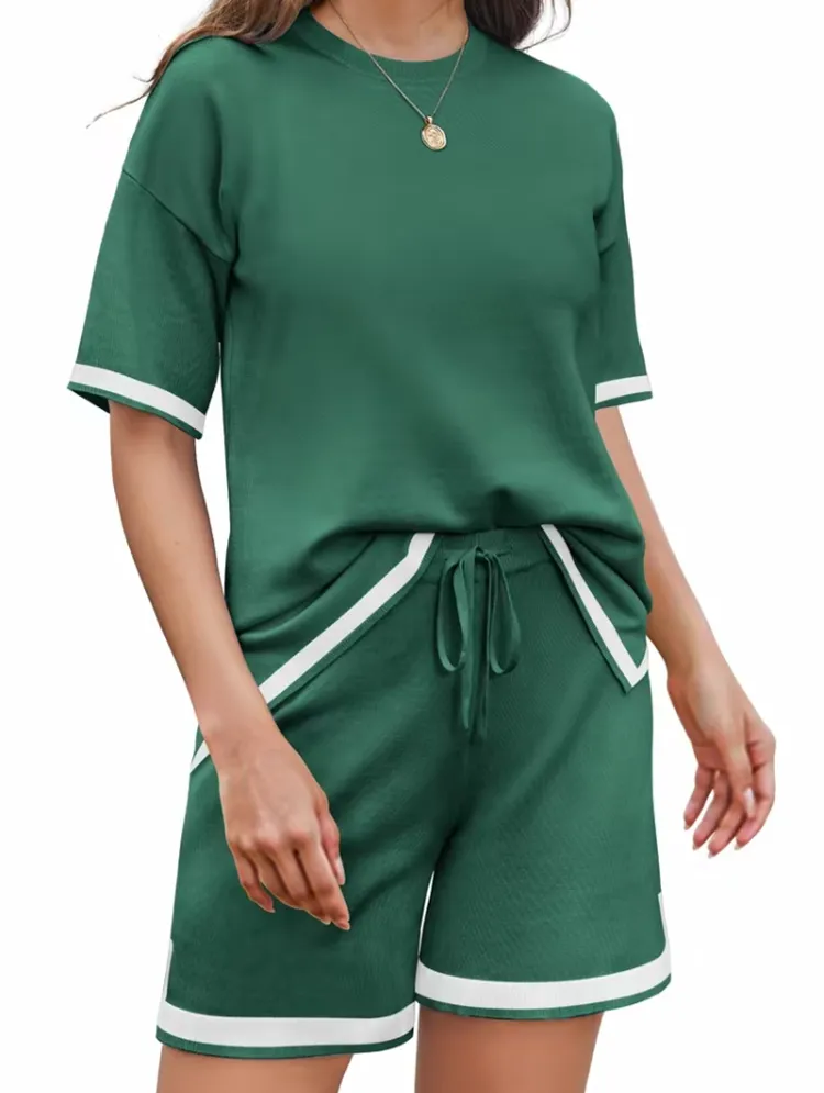 💖Women's Plus Size Knit Lounge Set – 2-Piece Casual Outfit