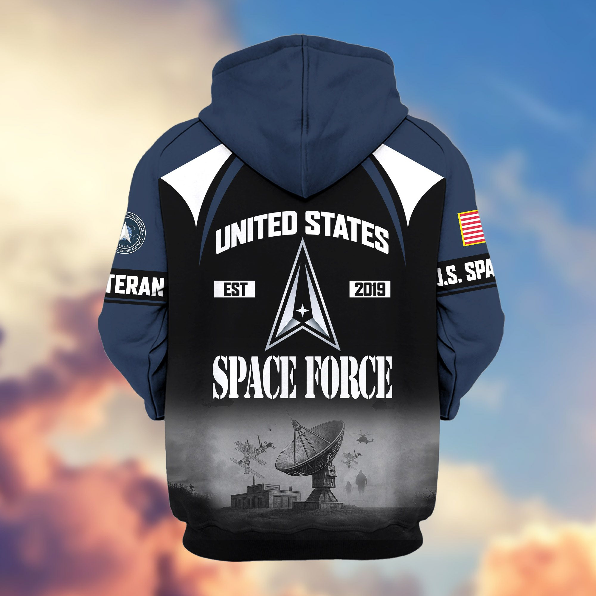 Premium US Veterans Zip Hoodie