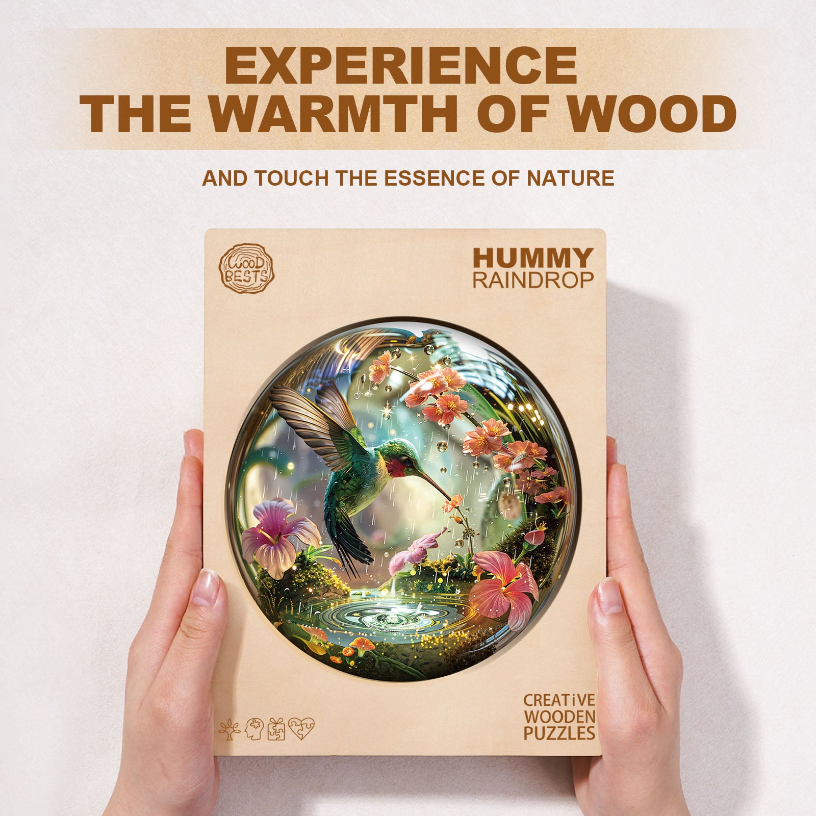 Hummy Raindrop Wooden Jigsaw Puzzle