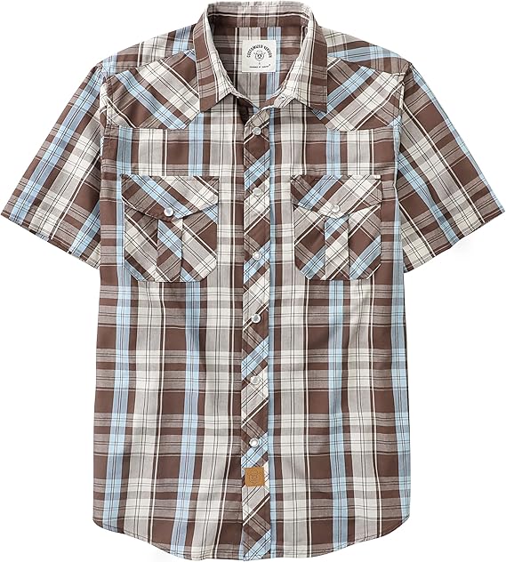 Men's Ely Cattleman Short Sleeve Stripe Western Snap Shirt