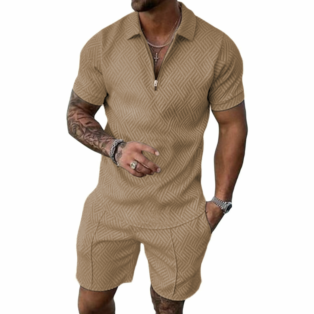 Men's Summer 2-Piece Polo & Shorts Set – Casual, Breathable Outfit