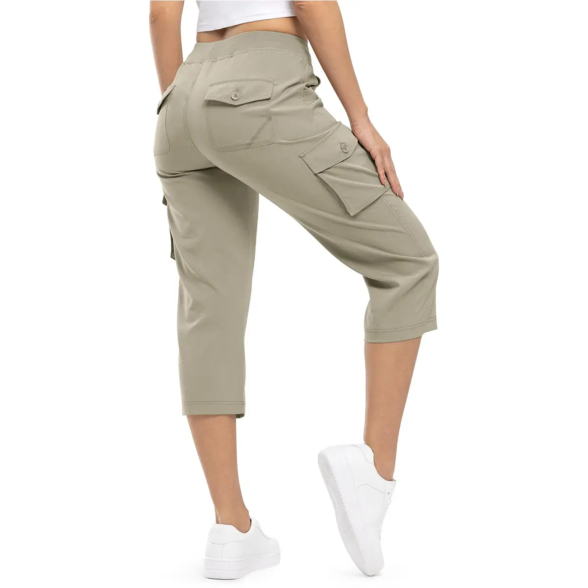 Women's Cargo Pants Plus Size Outdoor Lightweight Capris Casual Trip Loose Shorts