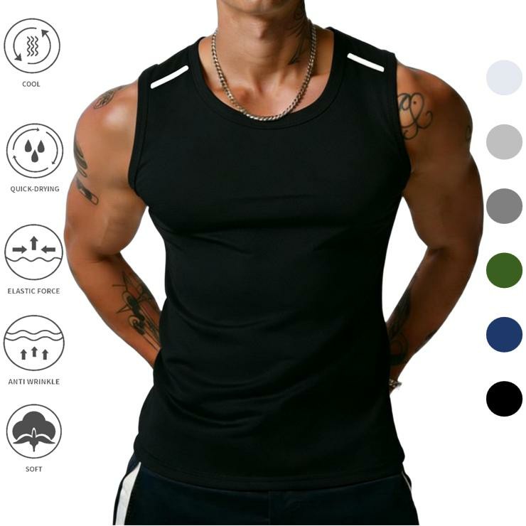 Men's Vests Casual Tank Tops Knit Sleeveless Lightweight Tee Muscle Basic T Shirts