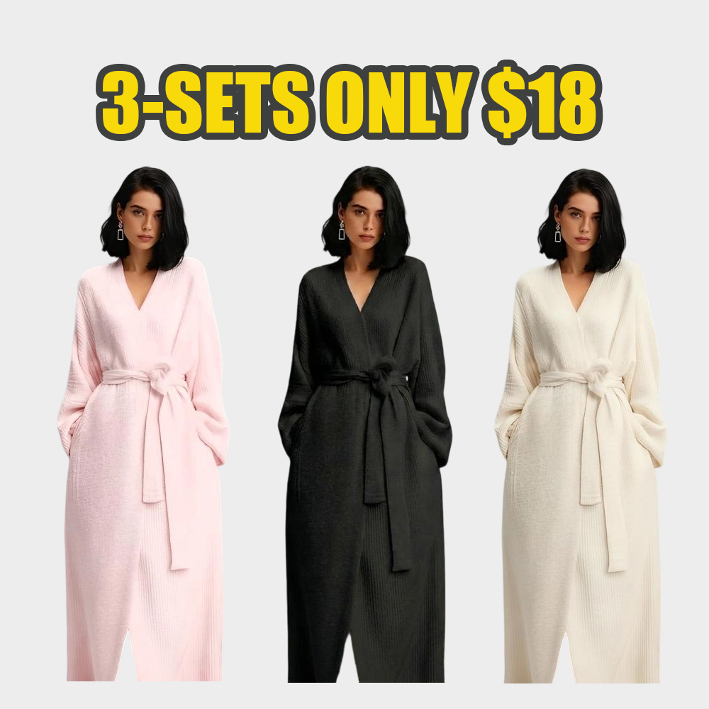 Women's Double-Sided Plush Robe - Soft