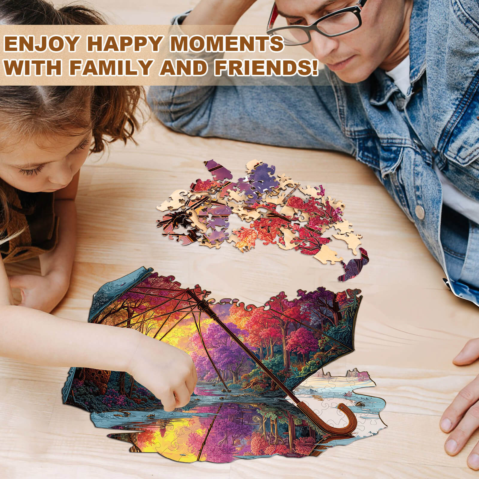Umbrella Fantasy Wooden Jigsaw Puzzle