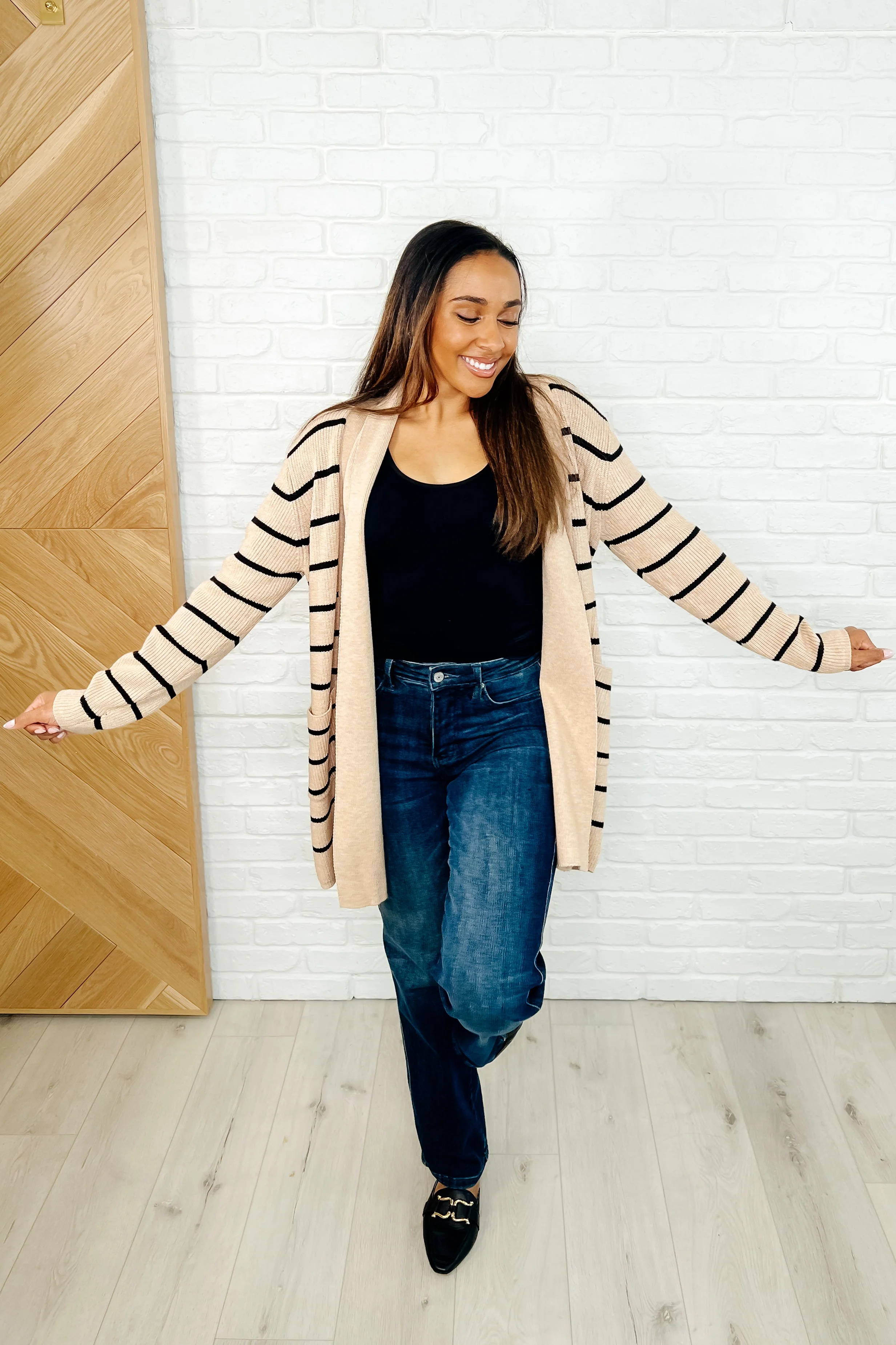 Under Wraps Striped Cardigan