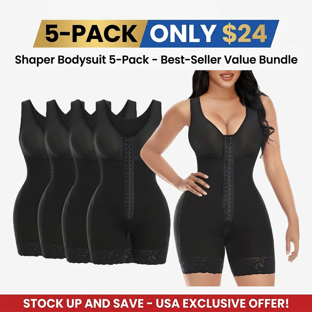 Women's Colombian-Style Full Body Shaper with Tummy Control & Butt Lifter (Hook Closure)