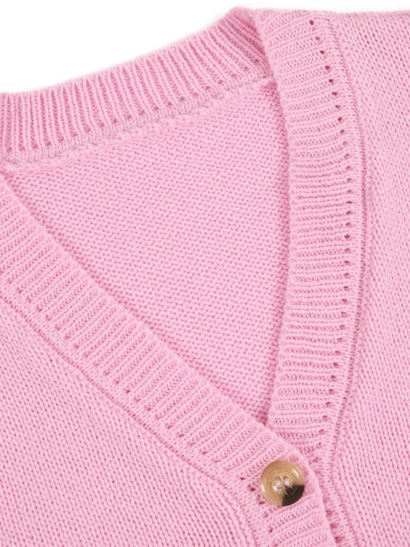 Women’s Cozy Knit Cardigan & Wide-Leg Pants Set – Relaxed Button-Up Lounge Outfit