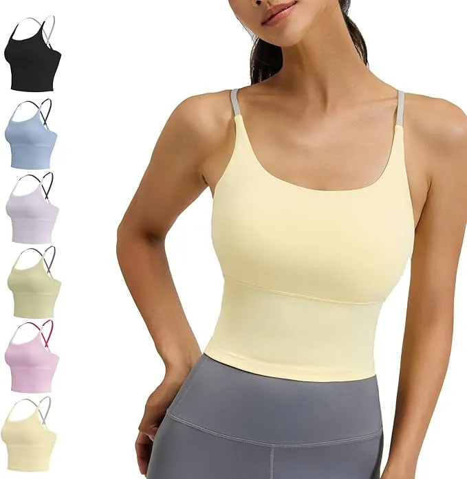 Women’s Criss Cross Support Sports Bra Crop Top