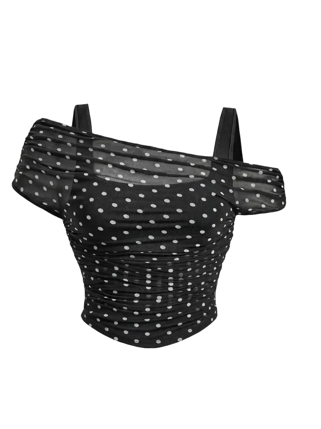 Asymmetric Ruched Crop Top - Valentine’s Day Edition