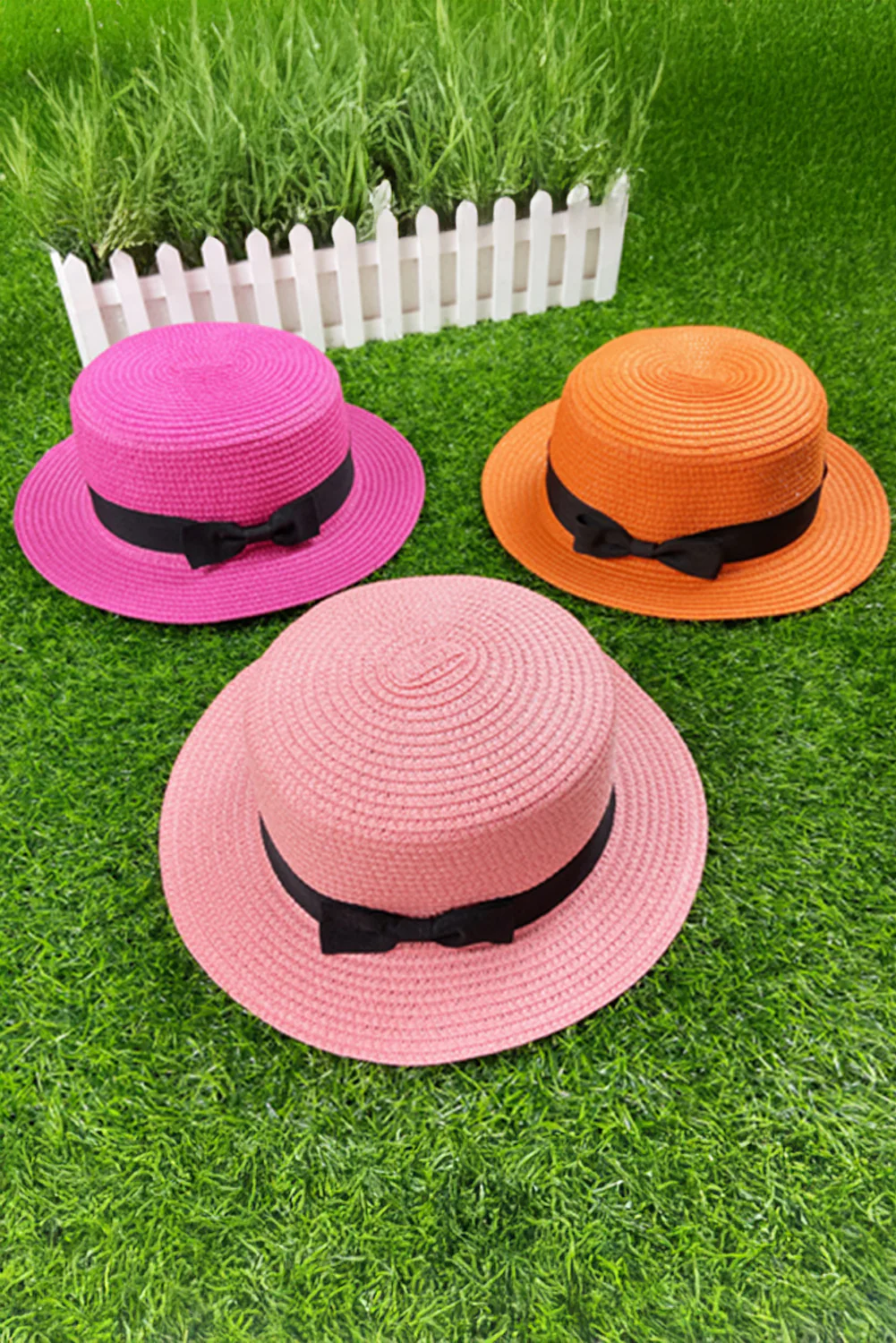 Parchment Bow Knot Decor Wide Brim Straw Hat