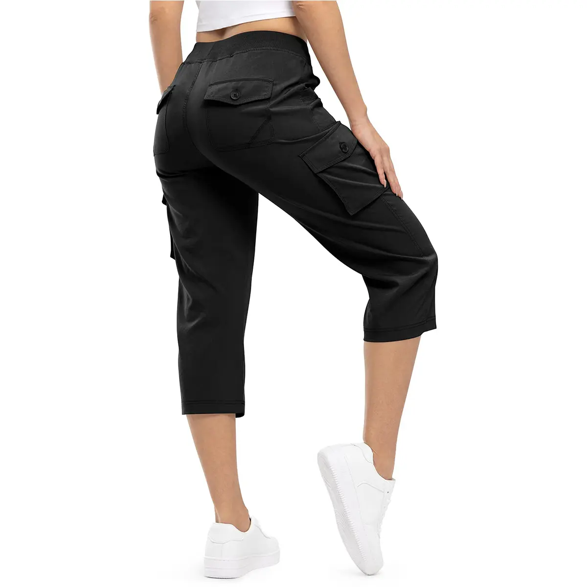 Women's Cargo Pants Plus Size Outdoor Lightweight Capris Casual Trip Loose Shorts