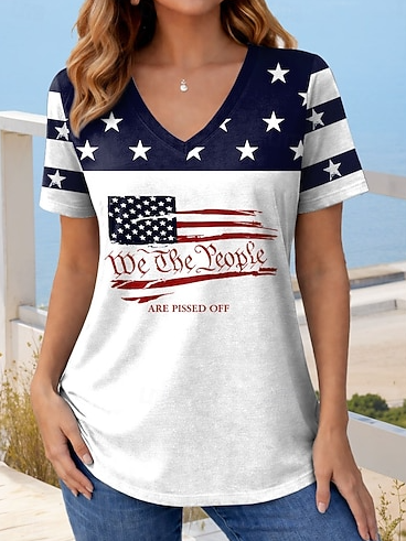 Gradient Pattern Casual Cotton T-Shirt