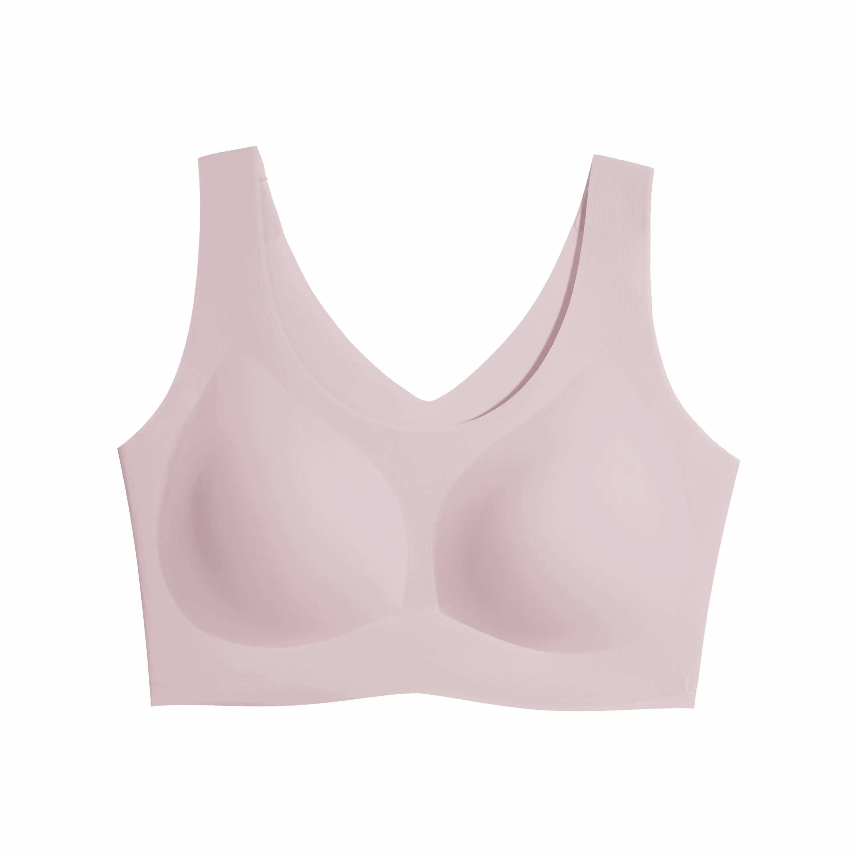 Seamless Bras for Women Full Coverage Wireless Bralette Widen Straps Side