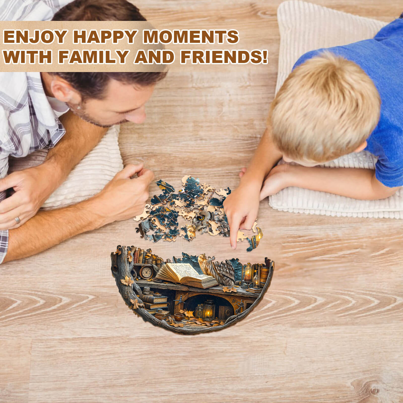 Moonlit Reader Wooden Jigsaw Puzzle