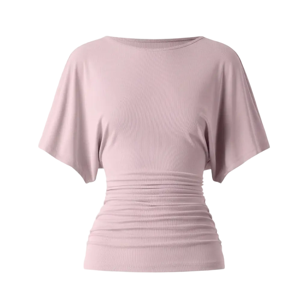 ✨Effortless Ruched Side Batwing Sleeve Top