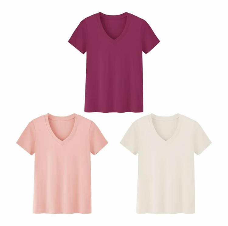 Women's Plus Size V-Neck T-Shirts –Casual Summer Tops