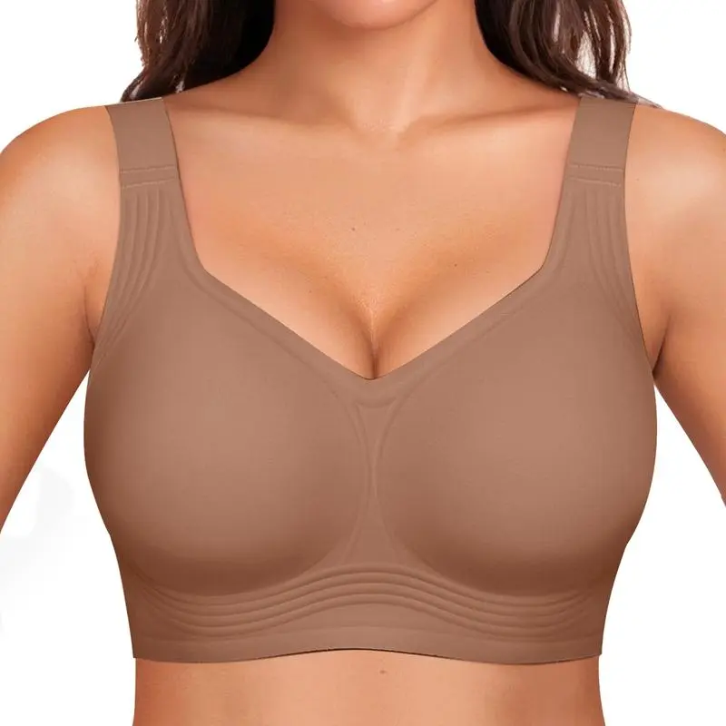 Women Wirefree Bras for Women Full Coverage No Underwire Everyday Bras Comfortable Wireless Padded Bras