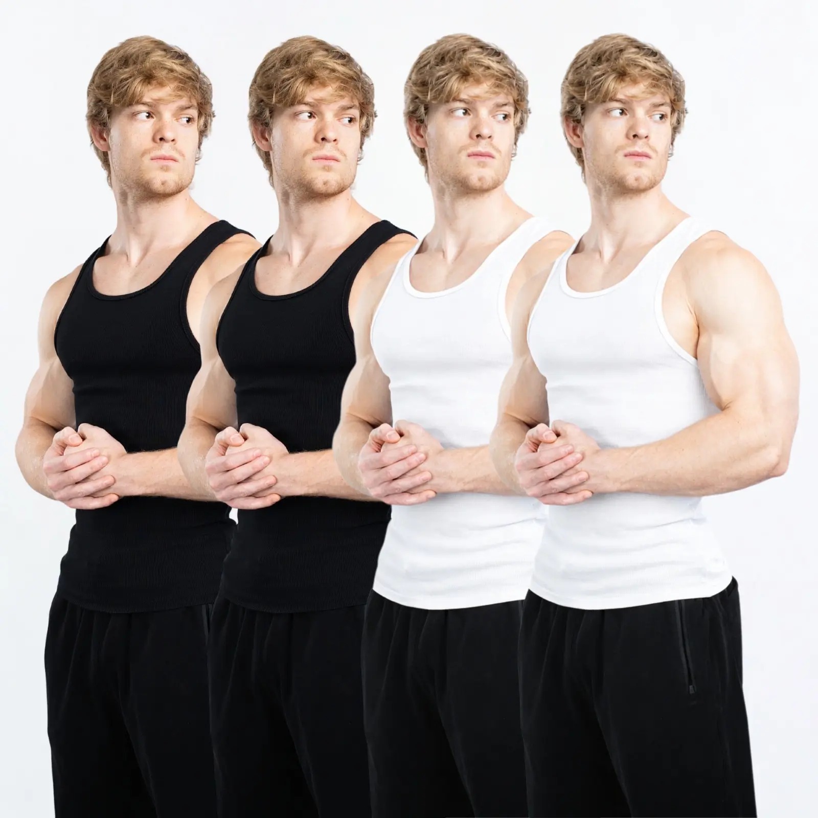 Men’s Slim-Fit Stretchy Ribbed Tank Top